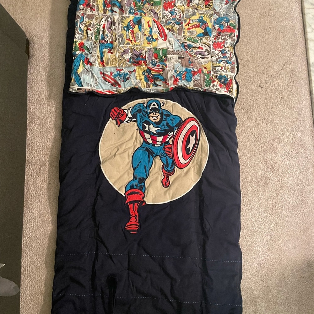 Pottery Barn Kids Captain America sleeping bag